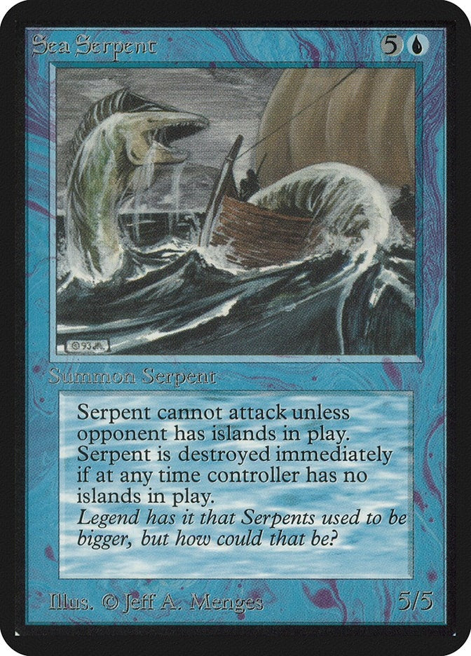Image for Sea Serpent (LEA) - Magic: The Gathering