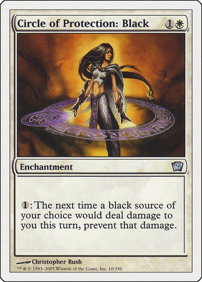Image for Circle of Protection: Black (10) (9ED) - Magic: The Gathering