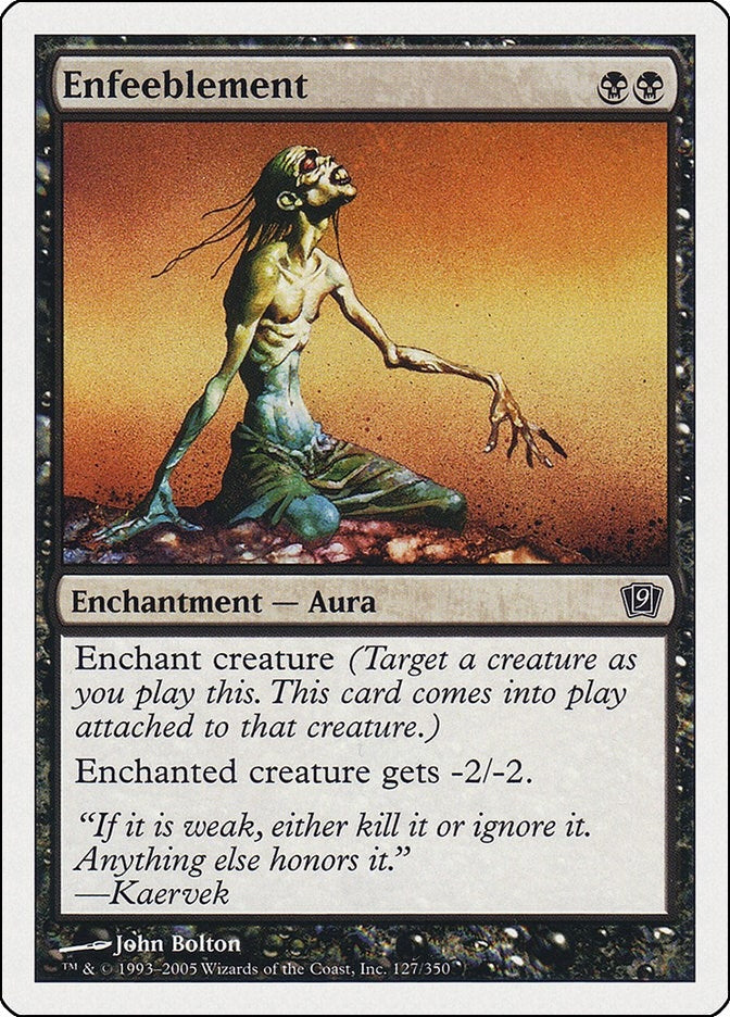 Image for Enfeeblement (127) (9ED) - Magic: The Gathering