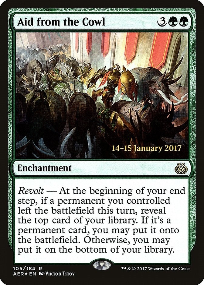 Image for Aid from the Cowl (105) (PRE) - Magic: The Gathering