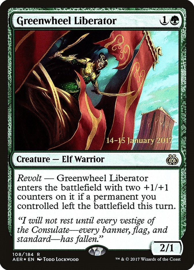 Image for Greenwheel Liberator (108) (PRE) - Magic: The Gathering