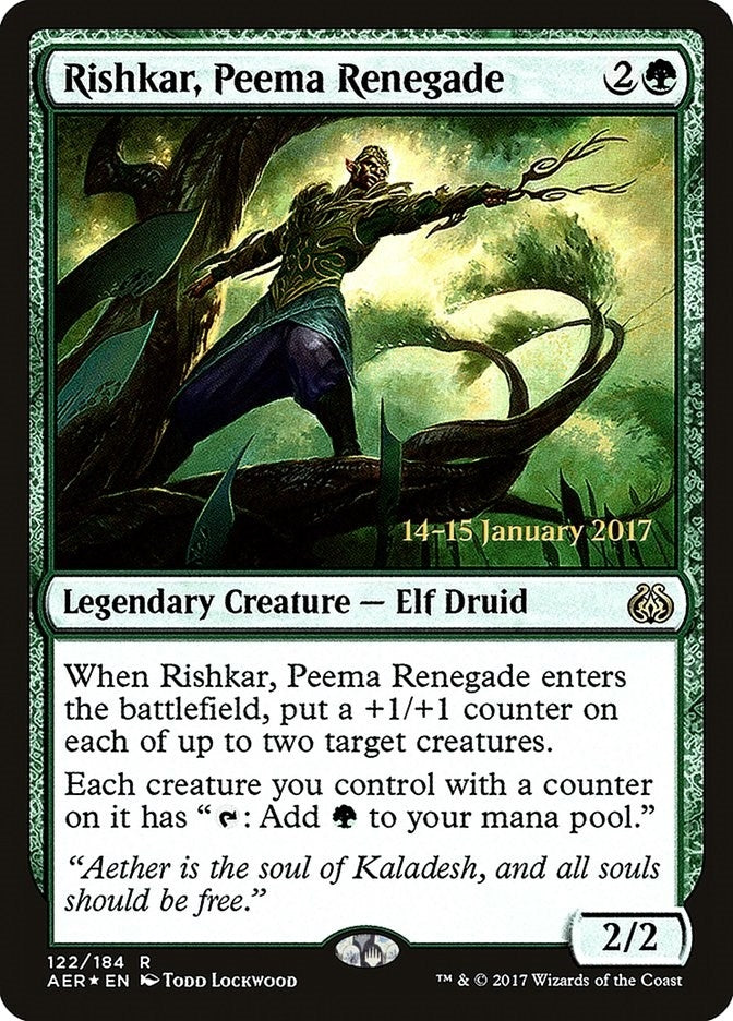 Image for Rishkar, Peema Renegade (122) (PRE) - Magic: The Gathering