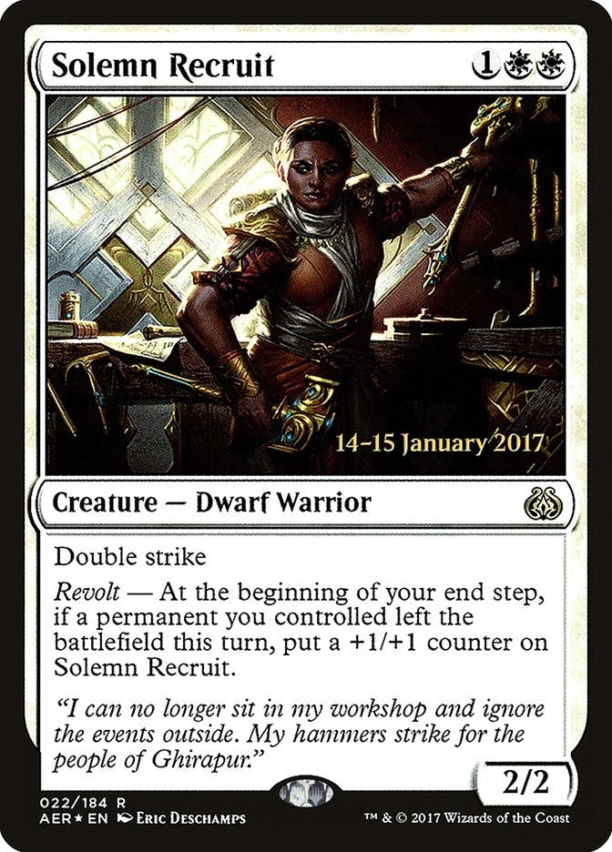 Image for Solemn Recruit (22) (PRE) - Magic: The Gathering