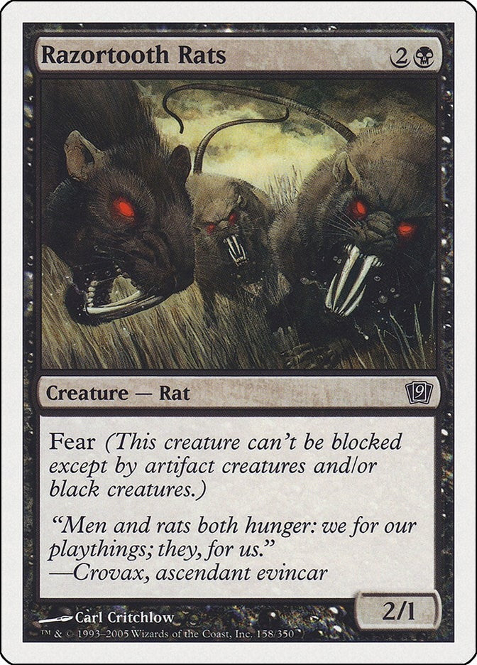 Image for Razortooth Rats (158) (9ED) - Magic: The Gathering