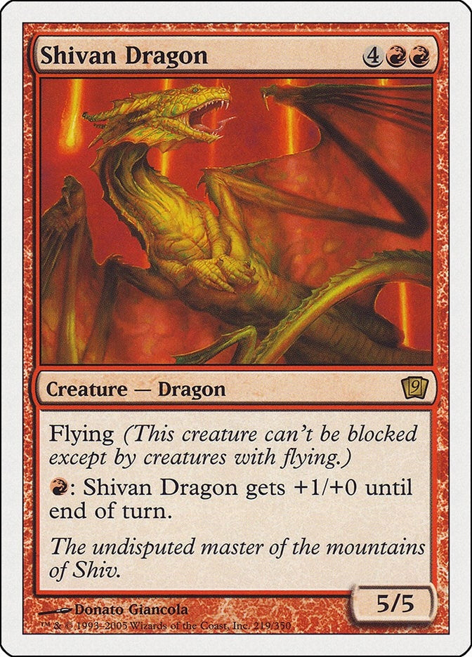 Image for Shivan Dragon (219) (9ED) - Magic: The Gathering