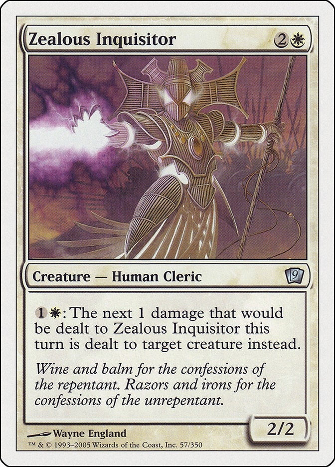 Image for Zealous Inquisitor (57) (9ED) - Magic: The Gathering