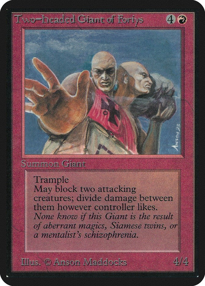 Image for Two-Headed Giant of Foriys (LEA) - Magic: The Gathering