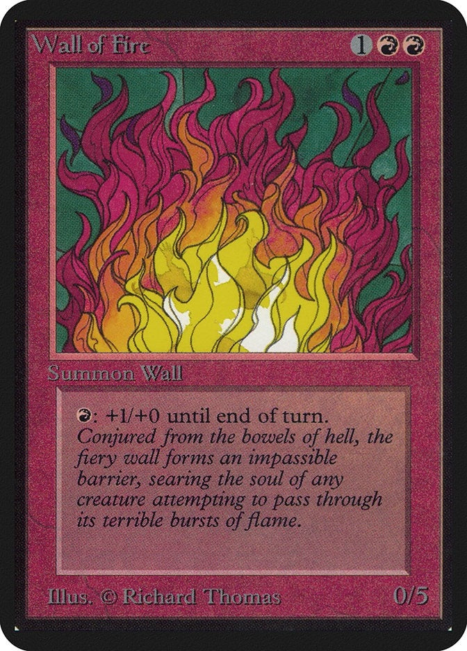 Image for Wall of Fire (LEA) - Magic: The Gathering