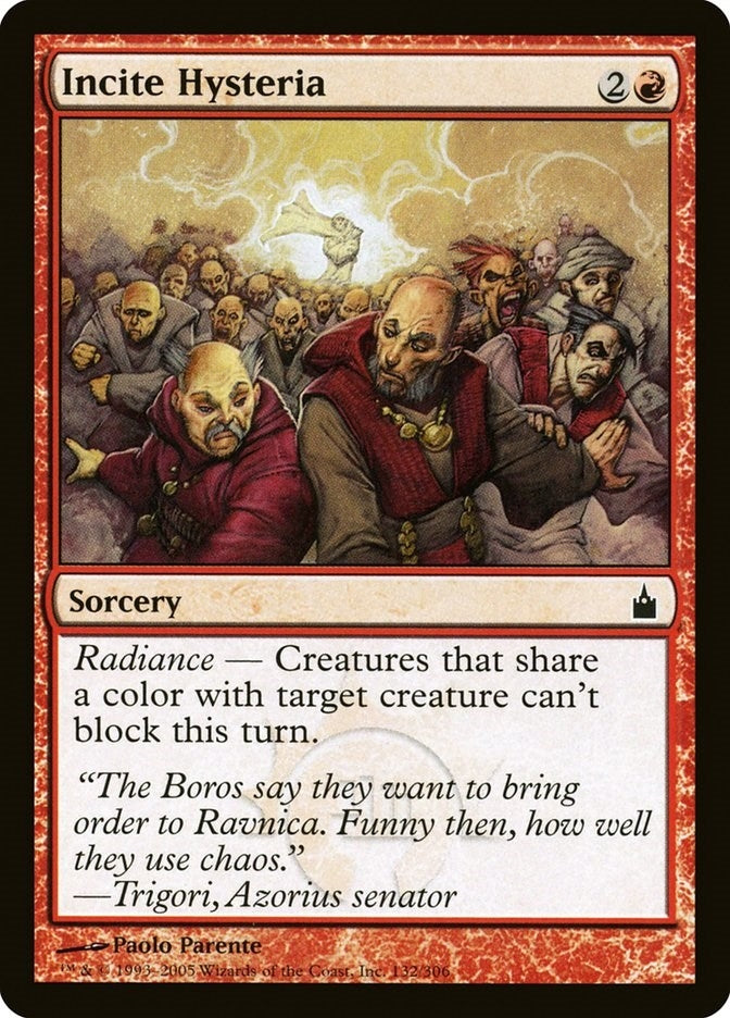 Image for Incite Hysteria (132) (RAV) - Magic: The Gathering