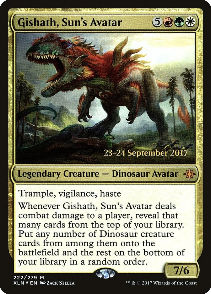 Image for Gishath, Sun's Avatar (XLN) (222) (PRE) - Magic: The Gathering