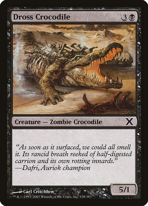 Image for Dross Crocodile (138) (10E) - Magic: The Gathering