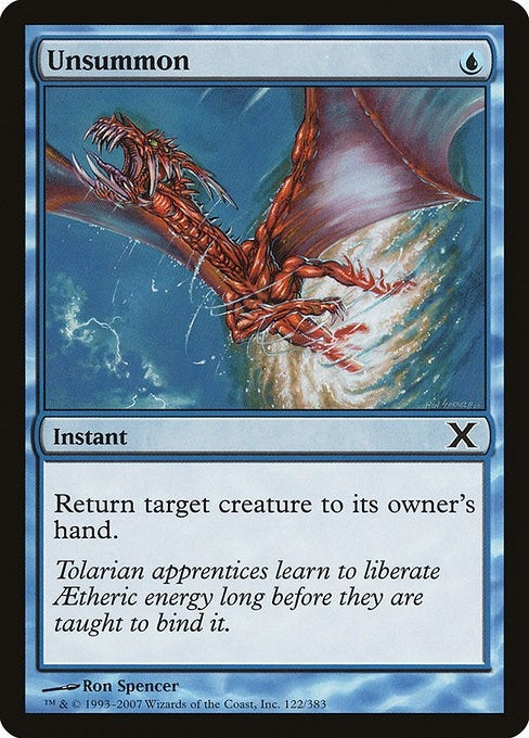 Image for Unsummon (122) (10E) - Magic: The Gathering