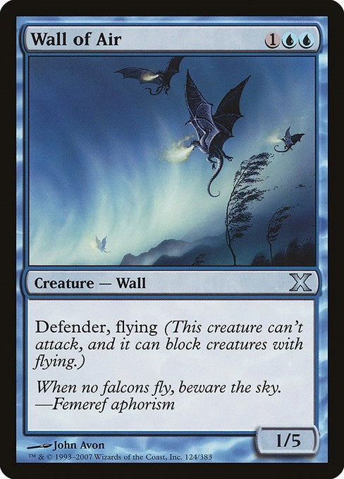 Image for Wall of Air (124) (10E) - Magic: The Gathering