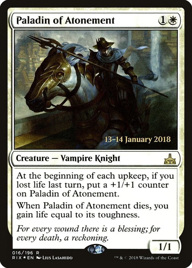 Image for Paladin of Atonement (16) (PRE) - Magic: The Gathering
