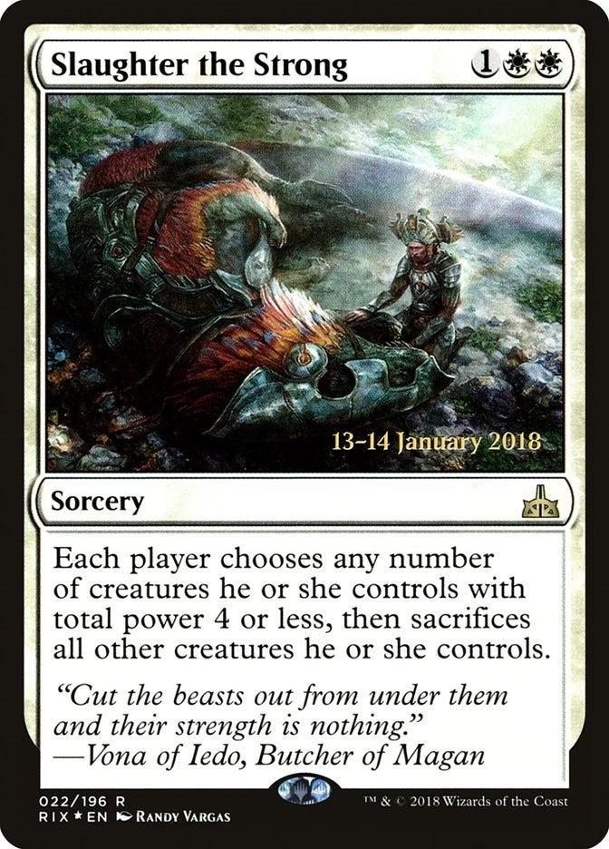 Image for Slaughter the Strong (22) (PRE) - Magic: The Gathering
