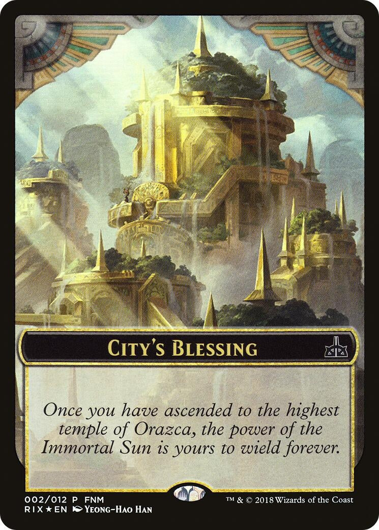 Image for City's Blessing // Elemental Double-Sided Token (2) (FNM) - Magic: The Gathering