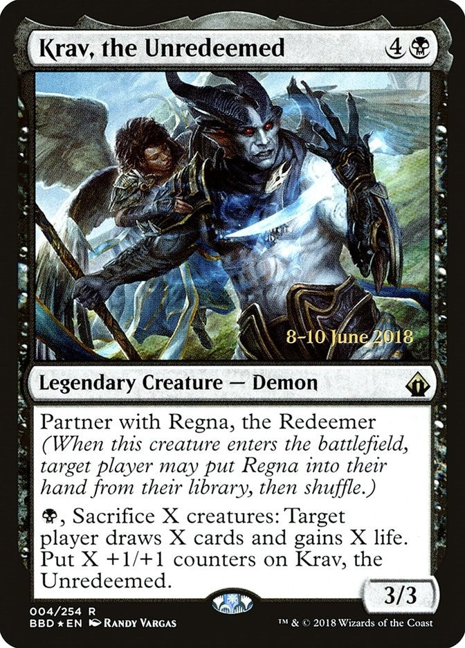 Image for Krav, the Unredeemed (4) (LARP) - Magic: The Gathering