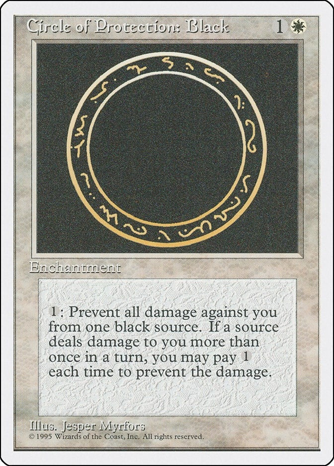 Image for Circle of Protection: Black (4ED) - Magic: The Gathering
