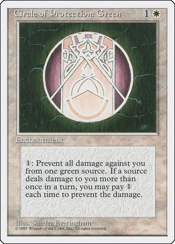 Image for Circle of Protection: Green (4ED) - Magic: The Gathering