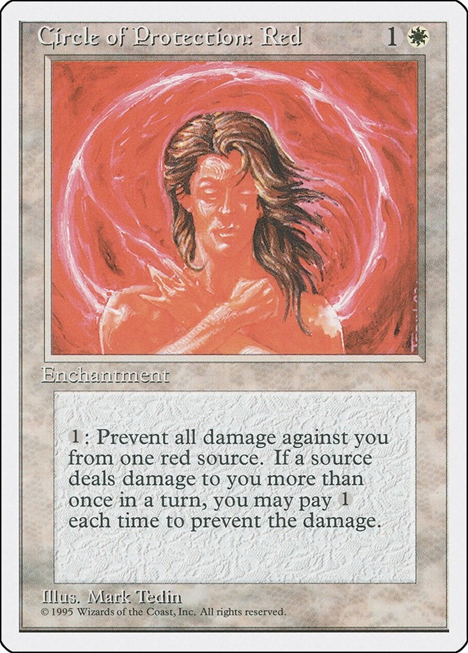 Image for Circle of Protection: Red (4ED) - Magic: The Gathering