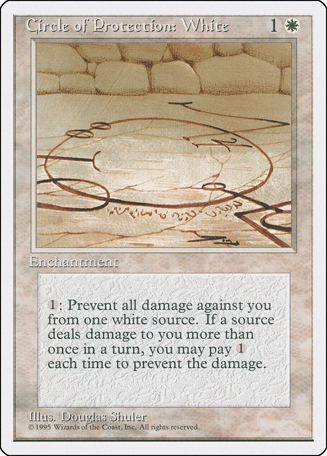 Image for Circle of Protection: White (4ED) - Magic: The Gathering