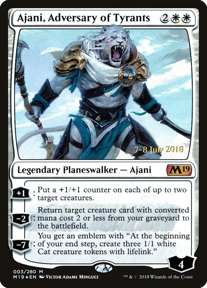 Image for Ajani, Adversary of Tyrants (3) (PRE) - Magic: The Gathering