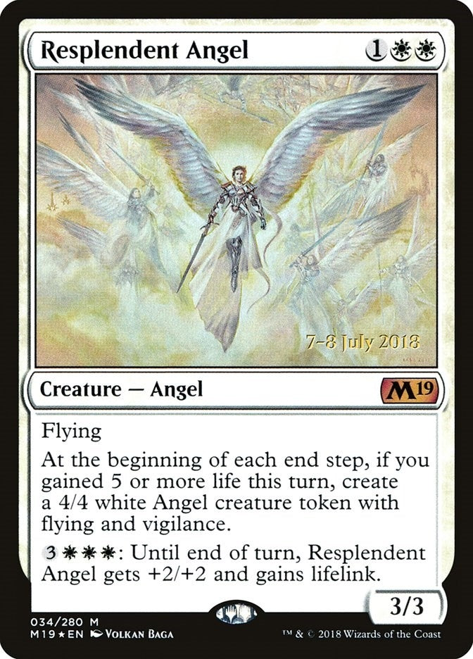 Image for Resplendent Angel (M19) (34) (PRE) - Magic: The Gathering