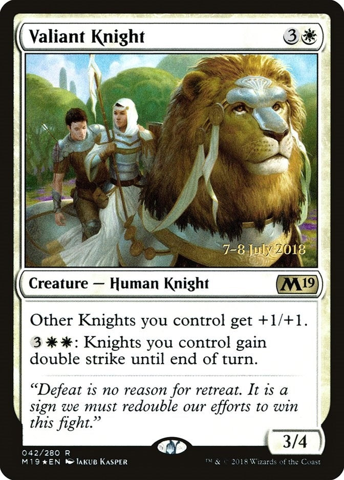 Image for Valiant Knight (42) (PRE) - Magic: The Gathering