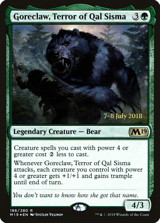 Image for Goreclaw, Terror of Qal Sisma (186) (PRE) - Magic: The Gathering