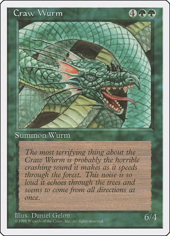 Image for Craw Wurm (4ED) - Magic: The Gathering