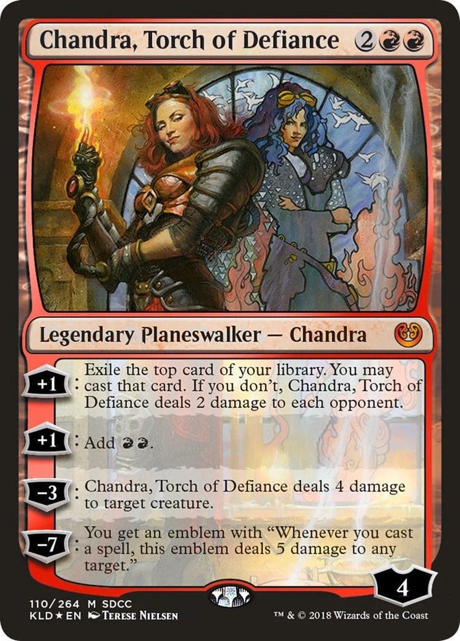 Image for Chandra, Torch of Defiance (SDCC 2018 Exclusive) (110) (MEDIA) - Magic: The Gathering