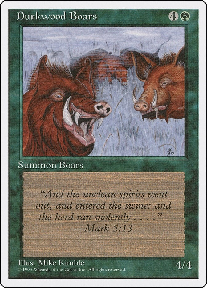 Image for Durkwood Boars (4ED) - Magic: The Gathering
