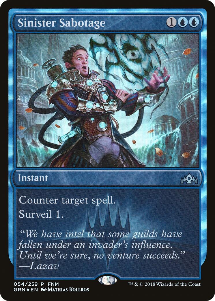 Image for Sinister Sabotage (54) (FNM) - Magic: The Gathering