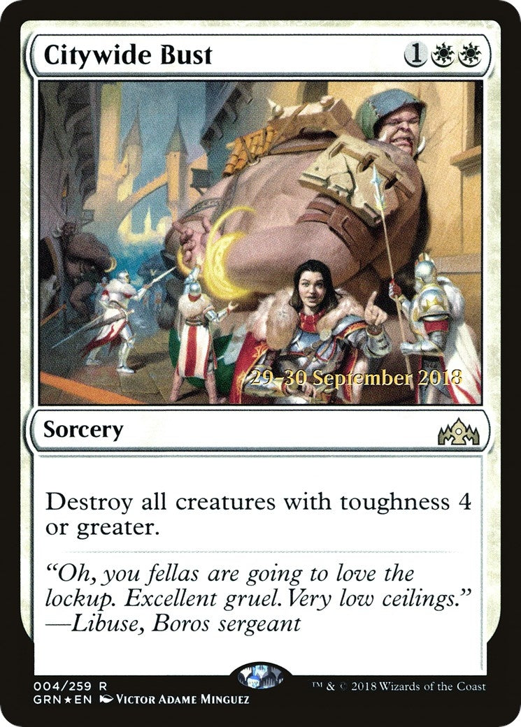 Image for Citywide Bust (4) (PRE) - Magic: The Gathering