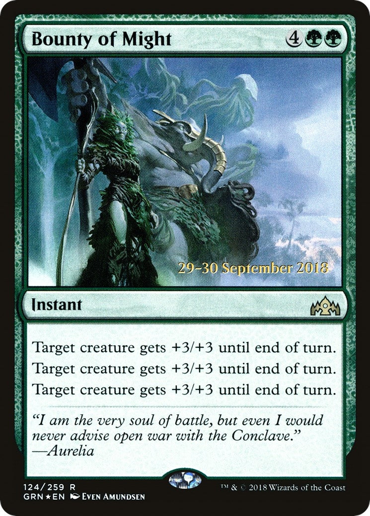 Image for Bounty of Might (124) (PRE) - Magic: The Gathering