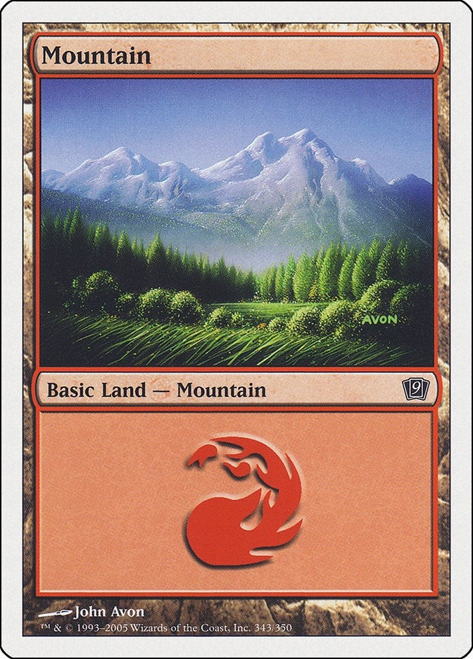 Image for Mountain (343) (343) (9ED) - Magic: The Gathering