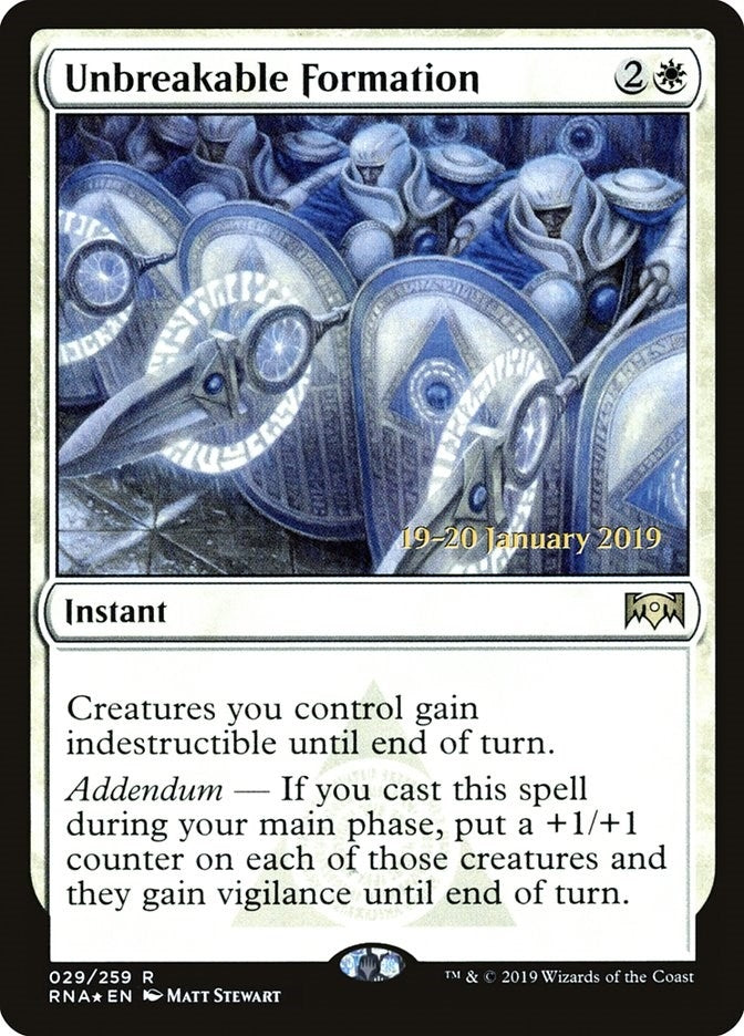 Image for Unbreakable Formation (29) (PRE) - Magic: The Gathering