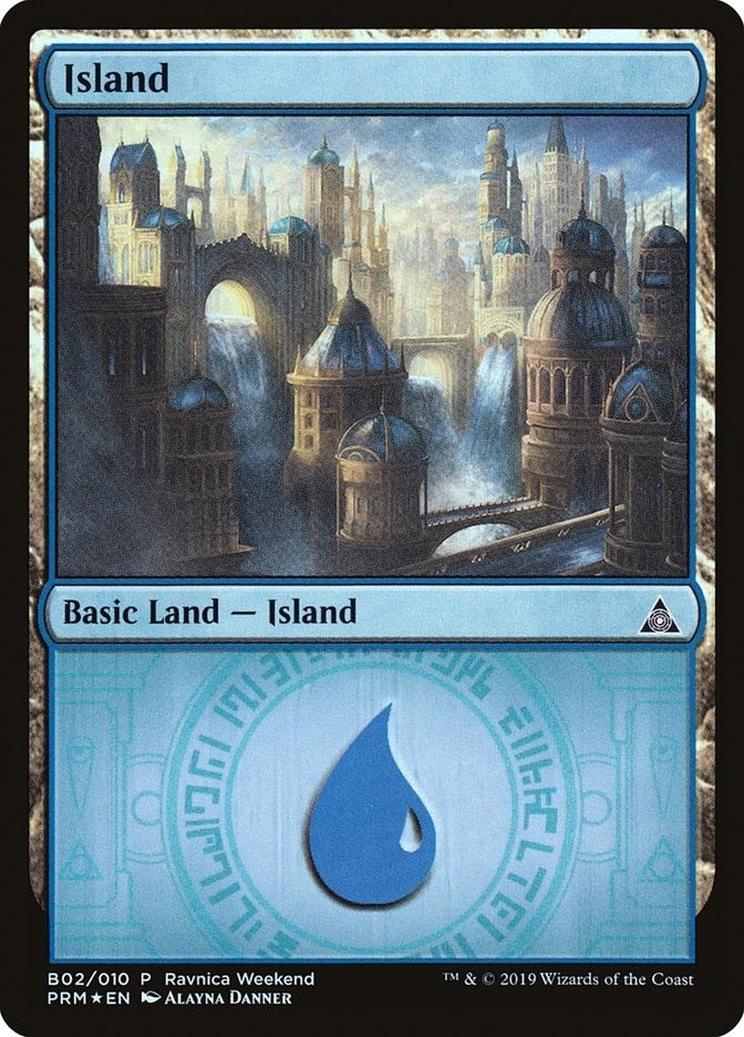 Image for Island - Azorius (B02) (2) (LARP) - Magic: The Gathering