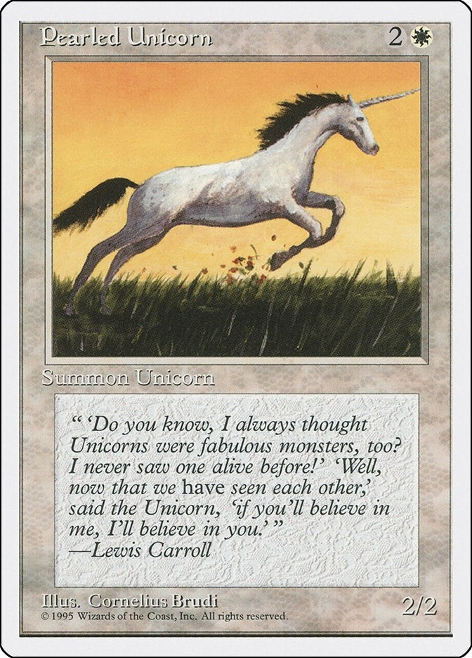 Image for Pearled Unicorn (4ED) - Magic: The Gathering