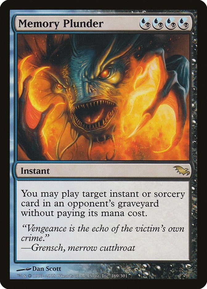 Image for Memory Plunder (169) (SHM) - Magic: The Gathering