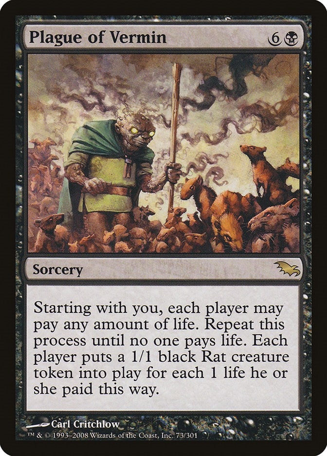 Image for Plague of Vermin (73) (SHM) - Magic: The Gathering