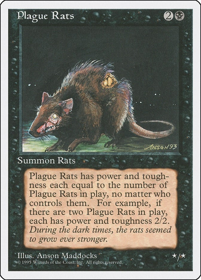 Image for Plague Rats (4ED) - Magic: The Gathering