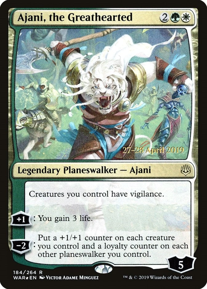 Image for Ajani, the Greathearted (184) (PRE) - Magic: The Gathering