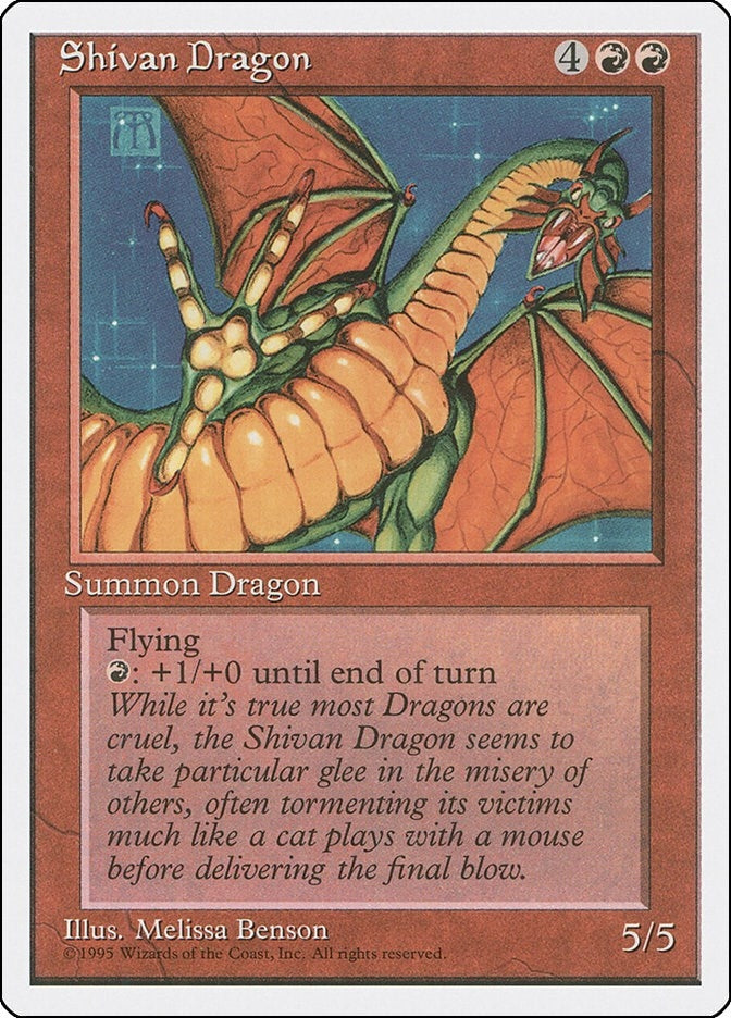 Image for Shivan Dragon (4ED) - Magic: The Gathering