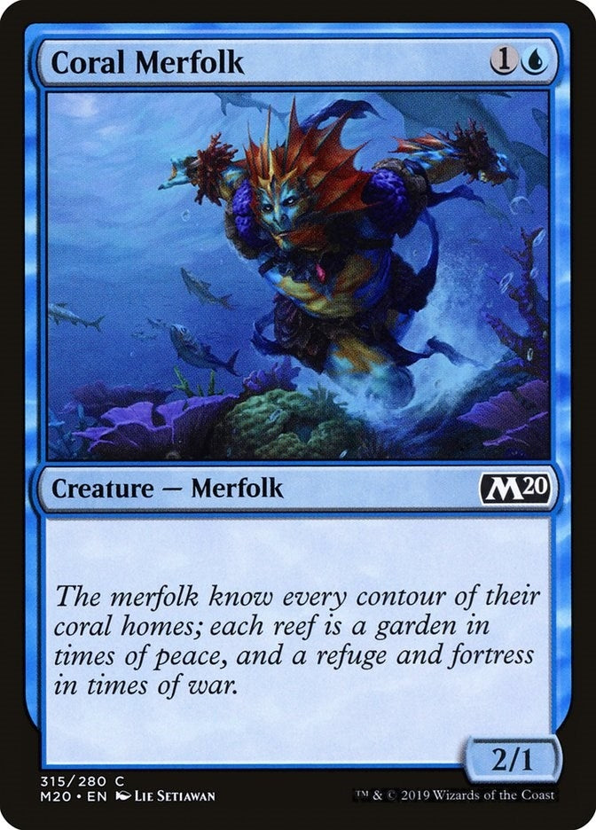 Coral Merfolk (315) (M20)