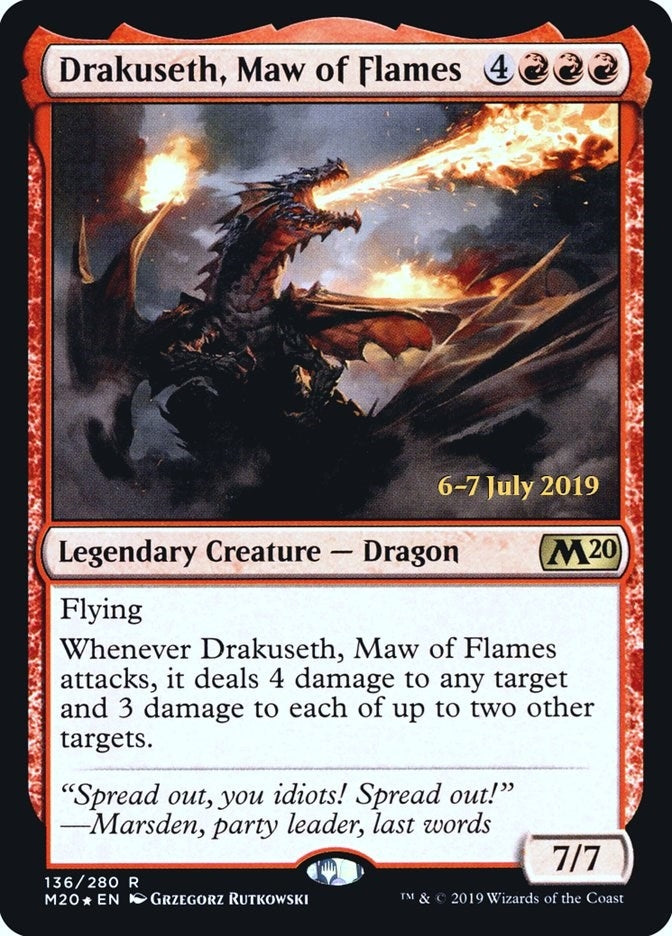 Image for Drakuseth, Maw of Flames (M20) (136) (PRE) - Magic: The Gathering