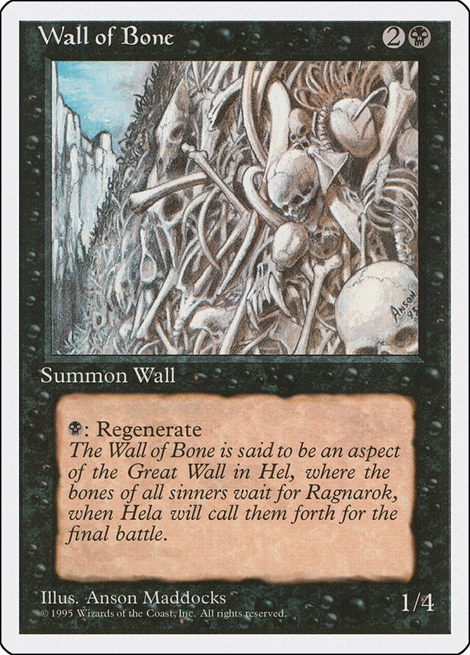 Image for Wall of Bone (4ED) - Magic: The Gathering