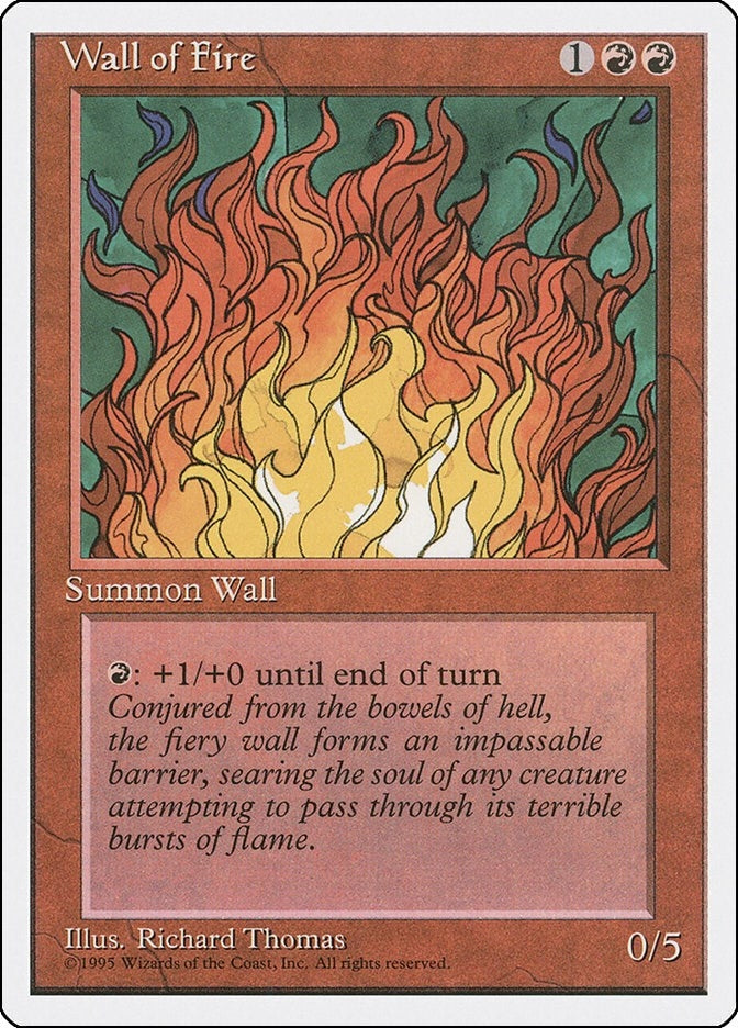 Image for Wall of Fire (4ED) - Magic: The Gathering