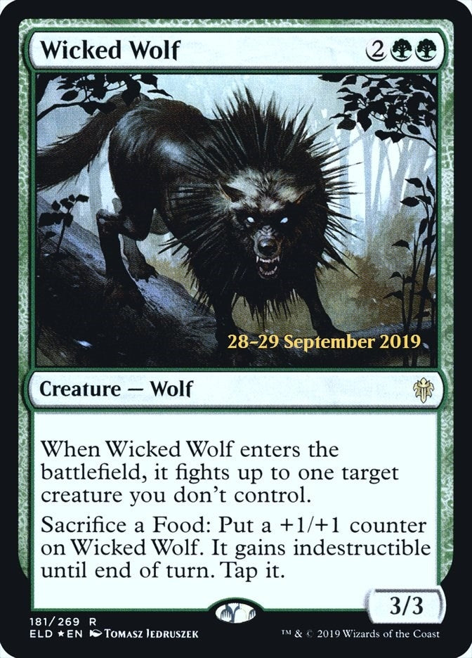 Image for Wicked Wolf (181) (PRE) - Magic: The Gathering
