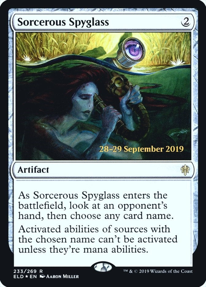 Image for Sorcerous Spyglass (ELD) (233) (PRE) - Magic: The Gathering